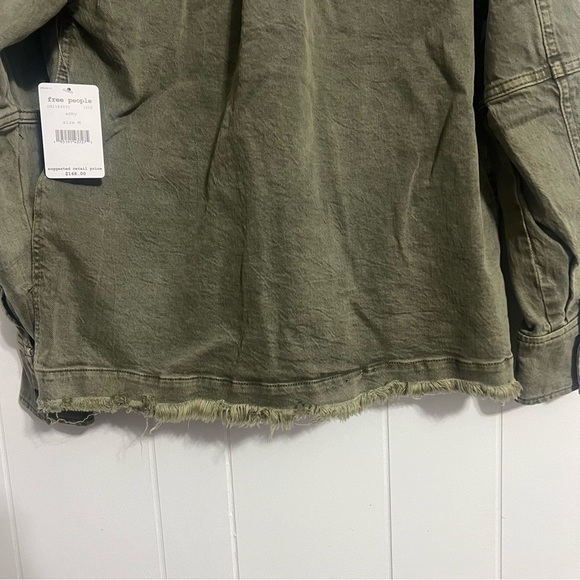 NWT Free People Harley Military Shirt Jacket Size Medium - Picture 9 of 9